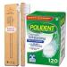 Polident Overnight Whitening Denture Cleaner 120 Tablets Bundle With Dentu-Care Sustainable Bamboo Denture Brush Specifically Designed To Gently Clean Hard to Reach Areas for Full Partial Dentures