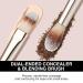 KISS NEW YORK Dual Ended Concealer & Blending Brush | Professional Flat Brush for Flawless Coverage on Eyes Nose & Lips | Perfect for Imperfections | Shop Internationally - Buy Online on GoSupps.com