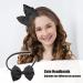 VOCOSTE Bow Headband Fashion Cute Polyester Hairband for Teenager Black 5.9x4.4 Inch - Buy Online on GoSupps.com