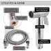Easy Giggles Stainless Steel Cloth Diaper Sprayer Kit - Handheld Bidet Spray with Brushed Nickel Finish - Buy Online on GoSupps.com