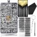 Sujurio repair set for glasses and sunglasses glasses bend and nose pads with 6-part screwdrivers and 3-part tools for glasses