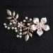 Huilimei Wedding Hair Comb Pearl Flower Bridal Headpiece for Wedding Prom Daily Dressing Gold Hair Accessories for Women and Girls Long Curly Bun Hair - Buy Online on GoSupps.com