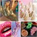 7 Colors Face Glitter - Pink Purple Cosmetic Glitter Chunky Glitter - Face Glitter Festival Hair Glitter with Glue for Body Hair Nails Stage Halloween Party - Buy Online on GoSupps.com