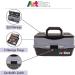 ArtBin 6893AG 3-Tray Art Supply Box  Portable Art & Craft Organizer with Lift-Up Trays  1 Plastic Storage Case  Gray/Black Three Tray - Buy Online on GoSupps.com