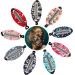 9 Pieces Banana Hair Clip Floral Clincher Hair Claws Bohemia Style Wrapped Cloth Banana Hair Clip Hair Comb Hair Jaw Clips Fish Shape Grips Clamp Hair Accessories for Women Girls (4.3 x 2 Inch) 4.3x2 Inch (Pack of 9)