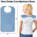 Pozico Adjustable Waterproof Bibs for Adults - 4 Pack Easy Clean Terry Crumb Catcher Unisex Clothing Protection for Seniors & Parents - Blue - Buy Online on GoSupps.com