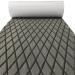 KXKZREN EVA Foam Boat Flooring Decking Sheet Pad Diamond Pattern 6mm Anti-Skid Faux Teak Marine Flooring Mat for Yacht Motorboat RV Yacht Swimming Pool Cooler Tops, 28" x 75" Dark Grey With Black Seam Lines 28 x 75 inch