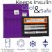 Frio Great Diabetic Insulin Cooling Pocket - Purple 19x14 cm | Holds 4 Insulin Pens | No Cooling Pack Needed | Reusable & Easy to Use - Buy Online on GoSupps.com