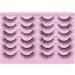 Natural Lashes Wispy False Eyelashes Natural look Fluffy Cat Eye Short Fake Eyelashes 3D Strip Lashes Pack by GVEFETIEE D- Fluffy - Buy Online on GoSupps.com
