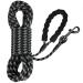 Iokheira drag line 15m for dogs training lines for large to small dogs dog leash with hand loop of stable 360 carabiner hook Reflectors 15m midnight-0.8cm
