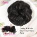 REECHO Synthetic Tousled Updo Messy Bun Hair Piece - Black Brown - Buy Online on GoSupps.com