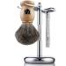 Miusco Premium Dachshaar Razor Brush & Shaving Rack Set | Chrome Holder & Wood Brushes | Compatible with Safety & Cartridge Razors | Luxury Shaving Essentials - Buy Online on GoSupps.com