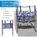 Walker Bag - Water Resistant Pouch Basket with 5 Pockets for Rollator and Folding Walker Wheelchairs Bariatric Walkers Blue - Buy Online on GoSupps.com