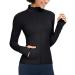 QUEENIEKE Running Jackets for Women, Cottony-Soft Full Zip Slim Fit Athletic Workout Jacket with Pockets Small 1-black
