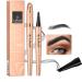 Waterproof 3D Microblading Eyebrow Pencil 2024 Upgraded 3-Piece Set (1 black) Black 1