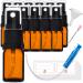 Handsunity 5ml-12Stk spray bottle glass bottle with atomizer-amber pharmacy bottle set with black atomizer Glass sprouting bottle made of brown las with 29 pieces accessories 5ml-12 piece Black cap