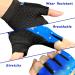 Children's Fingerless Bicycle Gloves - Summer Gel BMX Gloves for Boys & Girls 5-10 Years - Blue Hiking & Scooter Wheel Gloves - Buy Online on GoSupps.com