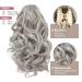 Reecho Clip-in Ponytail Extension - Short Curly & Wavy Hair for Women | 25 cm Gray/Brown/Silver/White Mix - International Shipping Available - Buy Online on GoSupps.com