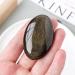 Obsidian Crystal | Meditation Reiki Energy Stone - Natural Tumbled Polished Crystals Stones Tiger Eye Oval Palm Pocket Stones Meditation Reiki Energy Stone - Buy Online on GoSupps.com