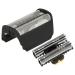 vhbw combo pack shaving part compatible with Braun 5743 5745 5746 7493 7497 7475 7504 electric shaver foil + knife block black