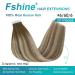 FSHINE TAPE Extensions - Real Hair 35cm 50g Medium Brown with Blond Balayage - 20 Invisible Tape Pieces for Seamless Volume - Buy Online on GoSupps.com