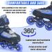 Nattork Kids Blades Roller Inline Skates with Light Up Wheels - Blue Small-Little Kid Size 10C-13C | Indoor Outdoor Sports Gift - Buy Online on GoSupps.com