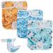 Slowton Dog diapers for bitches 3 piece of washable leak -safe soft high -suction and environmentally friendly heat trousers for bitches with adjustable buttons with incontinence & heat pattern s