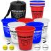BucketBall - USA Edition - Combo Pack - Ultimate Beach, Pool, Yard, Camping, Tailgate, BBQ, Lawn, Wedding, Events, Water, Indoor, Outdoor Game Toy for Adults, Boys, Girls, Teens, Family