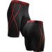 NELEUS Men's 3 Pack Compression Shorts XL - Black/Red/Grey/Navy Blue - Buy Online on GoSupps.com