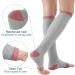 Buy Aieoe Compression Zipper Open Toe Socks for Varicose Veins - 2 Pairs (Black & Gray) - Knee Support for Men & Women - Edema Relief - Buy Online on GoSupps.com