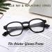 FEISEDY Blue Light Blocking Glasses for Men & Women - Retro Round Square Frames | B2928 Black 50mm - Buy Online on GoSupps.com