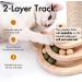 Interactive 2-Layer Cat Turntable Toy with Feather - Includes 8 Balls and 2 Sisal Dangling Balls - Cat Scratching Post for Indoor Cats - Buy Online on GoSupps.com