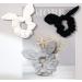 Bunny Ear Cotton Bow Scrunchies for Women & Girls - Set of 5 (Black, White, Grey, Purple, Yellow, Dark Green) - Buy Online on GoSupps.com