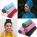 12-Piece Stretch Jersey Turban Headwrap Set for Women - Solid Color African Headwear - Wine Red, Beige, Purple, Black, and more - Buy Online on GoSupps.com