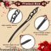 Handmade Japanese Ebony Black Sandalwood Hair Sticks Set for Women - 5 Pieces | Stylish Hair Chopsticks for Shawl Hair Pins and Styling Accessories - Buy Online on GoSupps.com