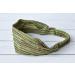 Antonia York Bandanas for Women Striped Cotton Nepalese Hair Band Elasticated Back Headband Green Cotton - Buy Online on GoSupps.com