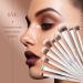 Jessup 14pcs Highend Makeup Brushes Set - Foundation Concealer Blush Contour Powder Eye Brush Makeup Sponge Cleaner Towel | Pearl White T333 - Buy Online on GoSupps.com