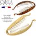 Camila Paris CP3097 Large Banana Clip Hair Comb - 7 Inch Flexible Clip for Thick Hair, Brown - Made in France - Buy Online on GoSupps.com