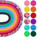 12 Strands Clay Beads for Jewelry Making  Caffox 4560pcs 6mm Flat Round Beads  Polymer Clay Disc Beads Flat Vinyl Beads for Bracelets Earrings and Necklaces Multicolor