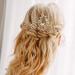 AW BRIDAL Pearl Flower Wedding Hair Comb - Gold Bridal Hair Accessories - Buy Online on GoSupps.com