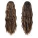 Feshfen 45cm Wavy Ponytail Hair Extension - Black & Caramel Brown Synthetic Braid - Perfect for Women - Buy Online on GoSupps.com