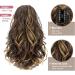 REECHO 10 Short Curly Claw Clip Ponytail Extension - Chocolate Brown with Golden Highlights - Buy Online on GoSupps.com