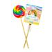 Fabulous rainbow lolli - colorful lollipop color fun for sucking with a sweet unicorn taste 50 grams of snack in great unicorn design