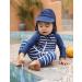 weVSwe Baby Toddler Sun Hat UPF 50+ Swim Cap Flap Neck Protection Dark Blue 0-6 Months - Buy Online on GoSupps.com