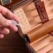 Leather Cigar Humidor Portable Travel Cigar Case with Humidifier and Classic Cedar Wood Finish - Buy Online on GoSupps.com