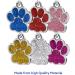 Trimming Shop Dog Tags for Pets Personalised Engraved Dog Cat Pet Tag ID Collar Tags 25mm with Glitter Paw Print Custom Stainless Steel Dog Name Tag for Puppy Pet Dogs Kitten Kitty Royal Blue - Buy Online on GoSupps.com