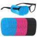 18 Pcs Eye Patches for Glasses Reusable Non-Woven Fabric Eye Patch Adjustable Glasses Cover Right Left Eye Patches for Improve Adults Kids Lazy Eye Amblyopia Strabismus After Surgery