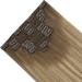 Moresoo Real Human Hair Clip in Extensions - Light Brown/Platinum Blonde Balayage 22 Inch 7 Pieces/120g - Buy Online on GoSupps.com