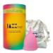 JAZZ Cup Soft Menstrual Cups with Travel-Cotton Pouch Reusable 12-Hour Protection 100% Medical-Grade Silicone Period Cup - Tampons & Pad Alternative for Feminine Care (Large)