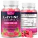 BVIVLOO L-Lysine 1000mg Gummies for Immune Support & Skin Health - High Potency Vegan Sugar-Free Gluten-Free Supplement with Natural Raspberry Flavor for Adults & Kids - 60 Gummies